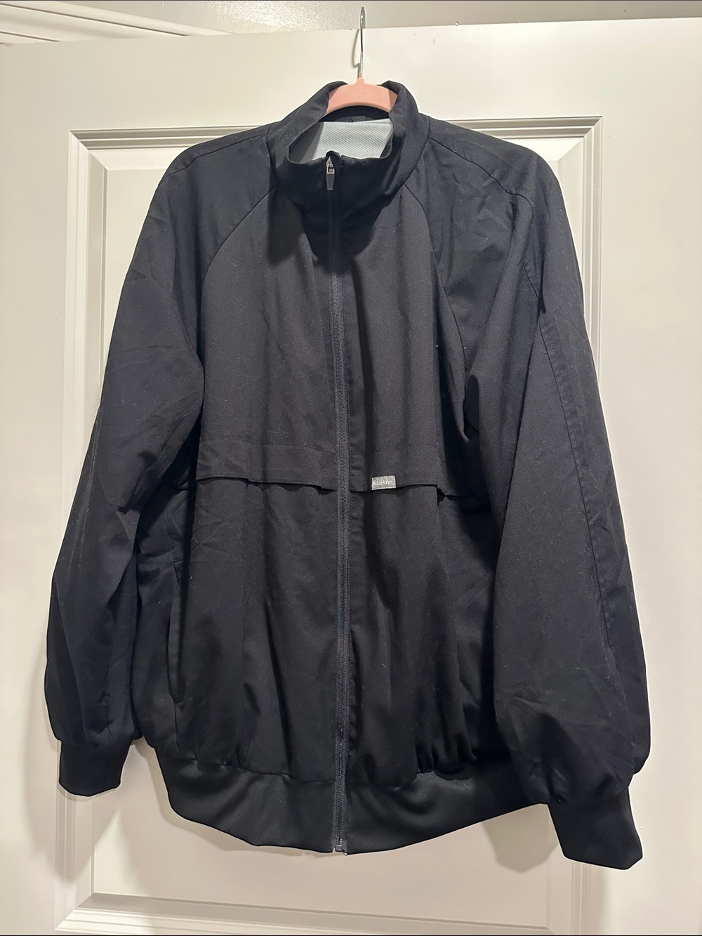 women’s Black Zip-Up scrub jacket